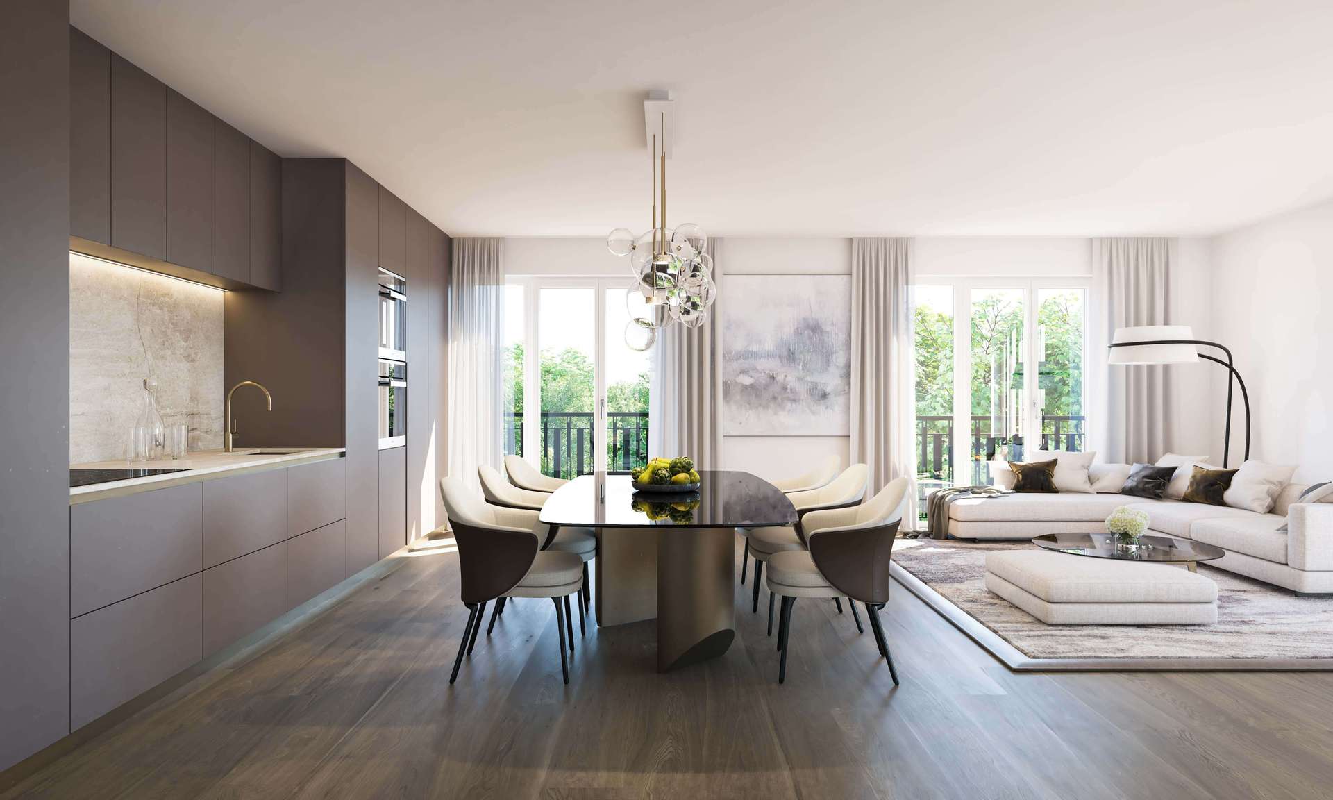 Exklusive 2-Zi.-Gartenwohnung - Wohnen im High-End-Haus von Alt-Bogenhausen - Bild